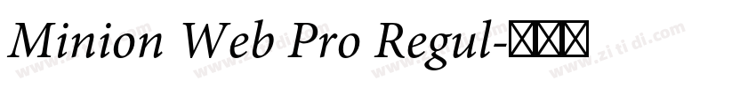 Minion Web Pro Regul字体转换